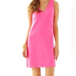 Classy Scalloped Pink Dress